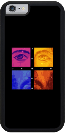 JESUS STAINED GLASS IP-BLACK